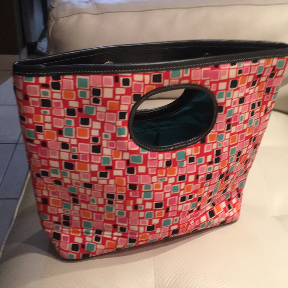 Purse used multicolor  little squares